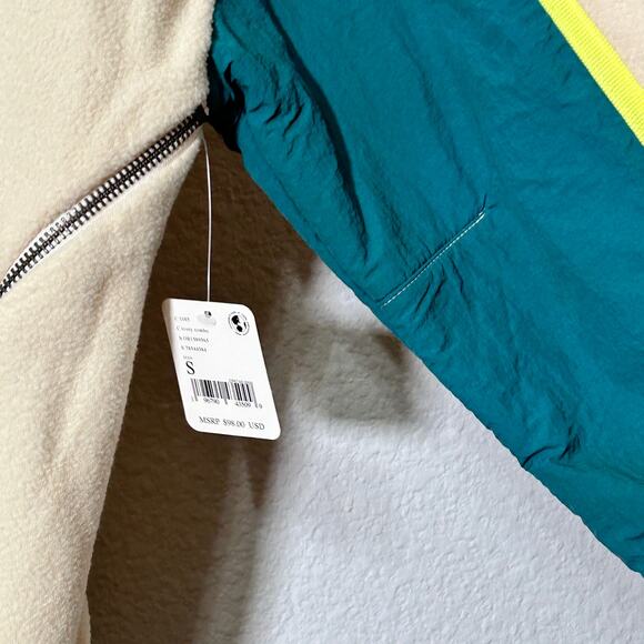 NEW Free People Movement Arena Fleece Pullover Ivory Combo Small Après Ski - Picture 9 of 10